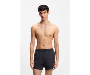 Badehose HUGO UNDERWEAR "TIKI", Herren, Gr. L (52), N-Gr, schwarz (schwarz 001), Microfaser, Obermaterial: 100% Polyester, Badehosen Badehose, mit elastischem Bund (74366208-L) schwarz 001
