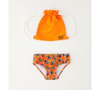Badehose IDO "BABY BOY ACCESSORIES", Jungen, Gr. 96, EURO-Größen, orange (orange, multicolour print), Polyester, Badehosen Badehose (25705028-96) orange, multicolour print