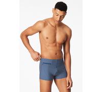Badehose mit Bein Reißverschlusstasche blau gestreift - Aqua 5
