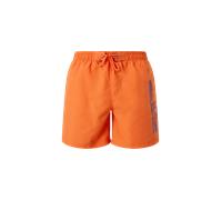 Badeshorts S.OLIVER "Philip", Herren, Gr. XXL (58/60), N-Gr, orange, Microfaser, Polyester, unifarben, Badehosen, mit Logo-Print im Used-Look (648239-XXL) orange