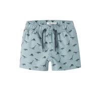 Badehose NAME IT "NMMZUNE SWIM SHORTS BOX", Jungen, Gr. 128, N-Gr, blau fog, Jersey, Polyester, bedruckt, Badehosen Badehose (92600911-128) blau fog