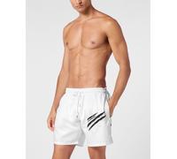 Badehose PLEIN SPORT "Badehose", Herren, Gr. S, US-Größen, schwarz-weiß (0102, weiß, schwarz), Obermaterial: 100% Polyester, Badehosen (17179008-S) 0102, weiß, schwarz