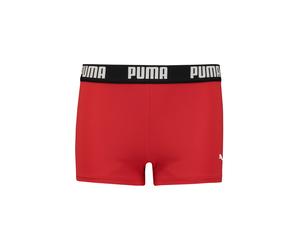 Badehose PUMA "PUMA SWIM BOYS LOGO TRUNKS", Kinder, Gr. 128, N-Gr, rot, Obermaterial: 80% Polyamid, 20% Elasthan, Badehosen Badehose, mit elastischem Bund, für Boys, Logoschriftzug (82059857-128) rot