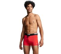 Badehose PUMA "PUMA SWIM MEN LOGO TRUNKS", Herren, Gr. S, N-Gr, rot, Web, Obermaterial: 80% Polyester, 20% Elasthan, unifarben, Badehosen Badehose, elastischer Logobund mit integriertem Kordelzug (711