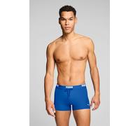 Badehose PUMA "PUMA SWIM MEN LOGO TRUNKS", Herren, Gr. XS, N-Gr, ultra blau, Web, Obermaterial: 80% Polyamid, 20% Elasthan, Badehosen Badehose, elastischer Logobund mit integriertem Kordelzug (9378943