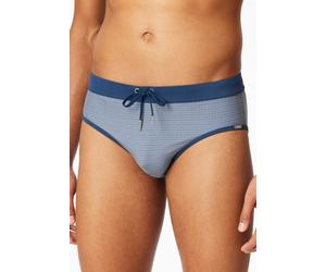 Badehose SCHIESSER "Ocean Swim", Herren, Gr. 6, N-Gr, 800, blau, Gewirkt, Obermaterial: 82% Polyamid, 18% Elasthan, Badehosen Badehose, kontrastfarbener Bund mit Kordel (77580164-6) 800, blau