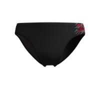 Badehose SPEEDO "Medley Logo Brief" Gr. 6, blk, rot, Badehosen, Herren, 6M, N-Gr, Obermaterial: 80% Nylon, 20% Elasthan, Badehose, mit Frontfutter, mit innenliegendem Kordelzug, vier-Wege-Stretch (687