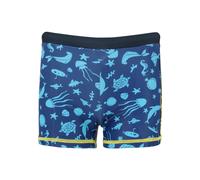 Badehose ZIGZAG "Buddy", Kinder, Gr. 128, EURO-Größen, blau (blau, gelb), 100% Nylon, bedruckt, mehrfarbig, Badehosen Badehose, aus reinem Nylon (37490356-128) blau, gelb