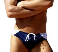 Badehosen FüR Herren, Herren-Badehose Mit Doppeltem Slip Atmungsaktivem Mesh-GesäßLifting String-Tanga Und SchnüRung