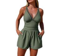 Badekleid Damen - Badekleider Badeanzug Mit Bügel Schwimmkleid Damen Badekleid Große Größe Rock Schwarz Cups Shape Bein Bikini Shaping Mollige Frauen Grün XXL