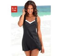 Badekleid schwarz-reinweiß 40C