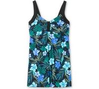 Badekleid tiefblau-bedruckt 46E