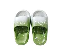 Badelatschen Junge Unisex Mädchen Schwimmschuhe Badeschlappen Hausschuhe Sommer Dusch Badeschuhe Jungen Mädchen Sandalen Strand Pantoletten Weiche Mädchen Hausschuhe Elefanten (Green, 34 Big Kids)