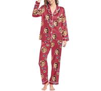 Bademantel Baumwolle Damen Satin Pyjamahosen Jumpsuit Bio Partnerlook Blumen Schöner Leo Knöchellang 46 Muster Longshirt Langem Schlafkleider Schickes Fein Angeraute Zippverschluss Bug