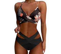 Bademode 2025 Damen Frauen In Knappen Bikinis Bikini Grosse GröSsen Badeanzug Damen DurchbräUnend Badeanzug Set Damen Bademode FüR Damen Ab 50 Bikini Oberteil 70 G Badeoberteil Damen Lang