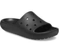 Badepantolette CROCS "Classic Slide V2", Damen, Gr. 37, schwarz (schwarz uni), Croslite™, Schuhe Badeschuh Badelatschen Pantolette, Sommerschuh, Poolslides, Schlappen, mit Lüftungsöffnungen, G-Weite (