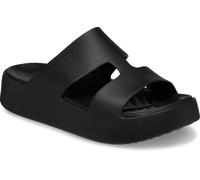 Badepantolette CROCS "Getaway Platform H-Strap", Damen, Gr. 42, schwarz, Croslite™, Schuhe Badepantolette, Sommerschuh, Schlappen, Badeschuh, Poolslides, weiche Innensohle (77604134-42)