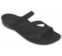 Badepantolette CROCS "Swiftwater Sandal", Damen, Gr. 42, schwarz, Croslite™, Schuhe Badepantolette, Sommerschuh, Badeschuh, Poolslides, genoppte Innensohle (30398625-42)