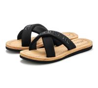 Badepantolette ELBSAND "Badelatsche,Badeschuhe, Badeschlappe, Sandale, Sommerschuh, Pantolette", Damen, Gr. 38, schwarz, Obermaterial: 100% Textilmaterial. Decksohle: 100% Synthetik. Futter: 100% Text