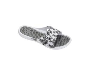 Badepantolette FASHY, Damen, Gr. 39, grau (weiß, bedruckt), Schuhe (33114505-39) weiß, bedruckt