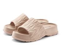 Badepantolette FRENCH CONNECTION "Badeschlappe, Badelatsche, Mule, Sandale, offener Schuh, Sommerschuhe", Damen, Gr. 38, beige, Obermaterial: 100% Synthetik. Decksohle: 100% Synthetik. Futter: 100% Sy