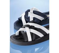 Badepantolette SIEBI`S, Damen, Gr. 38, schwarz-weiß (schwarz, weiß), Synthetik, Schuhe Pantolette (25952457-38) schwarz, weiß