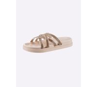 Badepantolette SIEBI`S, Damen, Gr. 39, beige (puder), Synthetik, Schuhe (17880725-39) puder