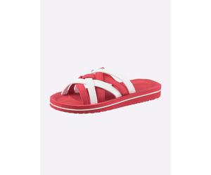 Badepantolette SIEBI`S, Damen, Gr. 39, rot, weiß, Synthetik, Schuhe Pantolette (66547468-39) rot, weiß