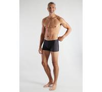 Badepants BUGATTI, Herren, Gr. 5, N-Gr, schwarz, dunkel, uni, Microfaser, Obermaterial: 85% Polyester, 15% Elasthan, Badehosen, gemustert, basic, mit Logo, bequem (54724342-5) schwarz, dunkel, uni