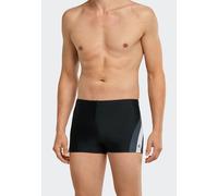 Schiesser Bade-Retroshorts Nautical Active – recycelt, seitliche Streifen, Schwarz – XXL
