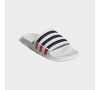 Badesandale ADIDAS ORIGINALS "ADILETTE OG CF BADESCHLAPPEN", Herren, Gr. 43, cloud weiß, core schwarz, better scarlet, Synthetik, Schuhe, Badelatschen (52737917-43) cloud weiß, core schwarz, better sc