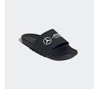 Badesandale ADIDAS PERFORMANCE "MERCEDES - AMG PETRONAS FORMULA ONE TEAM COMFORT ADILETTE", Herren, Gr. 43, schwarz-weiß (core schwarz, cloud weiß, core schwarz), Gummi, Schuhe, Mercedes AMG Motorspor