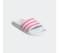 Badesandale ADIDAS SPORTSWEAR "ADILETTE AQUA BADESCHLAPPEN", Damen, Gr. 44,5, weiß (cloud weiß, rose tone, cloud weiß), Synthetik, Schuhe, Badelatschen (18294527-44,5) cloud weiß, rose tone, cloud wei