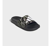 Badesandale ADIDAS SPORTSWEAR "ADILETTE SHOWER LOGO KIDS SANDALEN", Mädchen, Gr. 31, core schwarz, chalk weiß, tent grün, Synthetik, Schuhe, Badelatschen, für Kinder & Jugendliche (87081364-31) core s