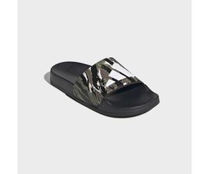 Badesandale ADIDAS SPORTSWEAR "ADILETTE SHOWER LOGO KIDS SANDALEN", Mädchen, Gr. 31, core schwarz, chalk weiß, tent grün, Synthetik, Schuhe, Badelatschen, für Kinder & Jugendliche (87081364-31) core s