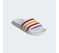 Badesandale ADIDAS SPORTSWEAR "AQUA ADILETTE", Damen, Gr. 40,5, cloud weiß, team power rot 2, crew gelb, Synthetik, Schuhe (33281369-40,5) cloud weiß, team power rot 2, crew gelb