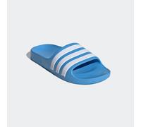 Badesandale ADIDAS SPORTSWEAR "AQUA ADILETTE", Mädchen, Gr. 36, weiß (blau burst, ftwr weiß, blau burst), Synthetik, Schuhe Badelatschen Pantolette, Badelatschen, für Kinder & Jugendliche (82695032-36