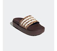 adidas Damen Adilette Platform Slides, Shadow Brown/Cloud White/Magic Beige, 43 EU