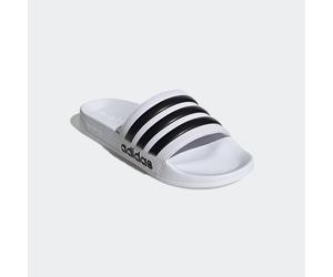 Badesandale ADIDAS SPORTSWEAR "SHOWER ADILETTE", Damen, Gr. 40,5, schwarz-weiß (cloud weiß, core schwarz, cloud weiß), Synthetik, Schuhe, Badelatschen (82412125-40,5) cloud weiß, core schwarz, cloud w