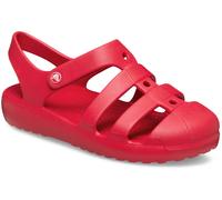 Badesandale CROCS "Classic Fisherman", Mädchen, Gr. 32, rot, Croslite™, unifarben, Schuhe Badesandale, Wassersandale, Badeschuh mit Klettverschluss (95370105-32)