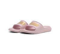 Badesandale PUMA "DIVECAT V2 LITE", Damen, Gr. 37, rosa (chalk pink, puma team gold), unifarben, Schuhe, schnell trocknendes Obermaterial, leicht profilierte Laufsohle (60815243-37) chalk pink, puma t