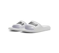 Badesandale PUMA "DIVECAT V2 LITE", Damen, Gr. 39, weiß (puma weiß, puma schwarz), unifarben, Schuhe, schnell trocknendes Obermaterial, leicht profilierte Laufsohle (35108455-39) puma weiß, puma schwa