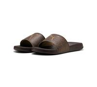 Badesandale PUMA "POPCAT 20 FELINE", Damen, Gr. 39, braun (soft taupe, chocolate fondue, puma gold), Synthetik, unifarben, Schuhe, Badelatschen (89071665-39) soft taupe, chocolate fondue, puma gold