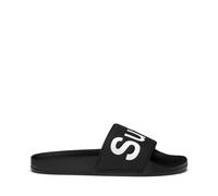 Badesandale SUPERGA "1908 SLIDES POLYSOFT", Herren, Gr. 39, schwarz-weiß (schwarz, weiß), Synthetik, Schuhe (35398165-39) schwarz, weiß