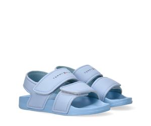 Badesandale TOMMY HILFIGER, Jungen, Gr. 24, hellblau, Synthetik, Schuhe, Badeschuh, Wassersandale, Sommerschuh mit Klettverschlüssen (78643029-24) hellblau