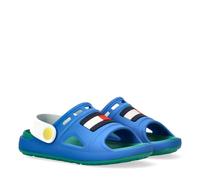 Badesandale TOMMY HILFIGER, Mädchen, Gr. 24, blau (hellblau), Gummi, Synthetik, Schuhe, Badeschuh, Clog mit schwenkarem Riemchen (12072419-24) hellblau