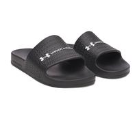 Badesandale UNDER ARMOUR "UA ARMR SLIDE LITE", Herren, Gr. 45, schwarz-weiß (schwarz, schwarz, weiß), Synthetik, Schuhe, Badelatschen (23291469-45) schwarz, schwarz, weiß