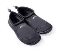 Badeschuhe Herren Schwimmschuhe Neopren Wasserschuhe Kordelzug Schwarz-Türkis 41-46