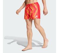 Badeshorts, 13 cm, vom Fußball inspirierte Grafik Ice Tangerine / White 2XL
