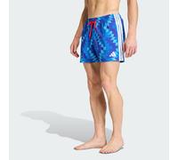 Badeshorts, 13 cm, vom Fußball inspirierte Grafik Semi Blue Burst / White S